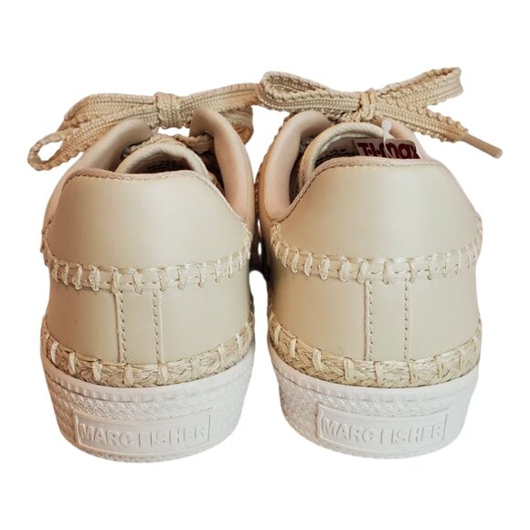 NWT MARC FISHER SZ 7.5 M Spryng Platform Lace-up Natural Lace Sneaker - Picture 9 of 14